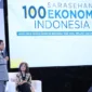 Calon presiden dari Koalisi Indonesia Maju, Prabowo Subianto dalam acara dalam 'Sarasehan 100 Ekonom Indonesia 2023' yang digagas INDEF di Menara Bank Mega, Jakarta Selatan. (Dok. Tim Media Prabowo Subianto)  