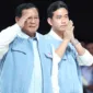 Pasangan Calon Presiden, Prabowo Subianto bersama Calon Wakil Presiden, Gibran Rakabuming. (Facebook.com/@Prabowo Subianto)  