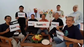 Dengan 29 portal media yang telah bergabung, Saatini.com menargetkan 100 media jaringan hingga akhir 2026 melalui model kemitraan publikasi digital bagi UMKM, individu, pelaku bisnis, dan tokoh publik, demikian kata CEO Saatini.com Eko Suprihatmoko dalam peluncuran awal jaringan media digital Saatini.com di Bogor, Jawa Barat, Sabtu (10/10/2026). (Dok. Saatini.com)